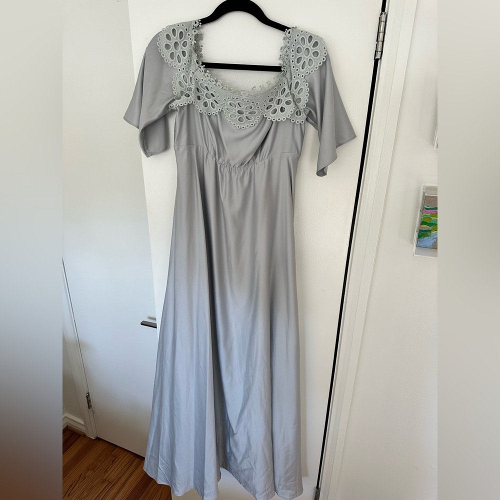 Off the shoulder ASOS maternity gown